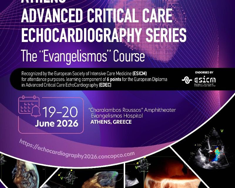 SCIENTIFIC PROGRAM | ATHENS ADVANCED CRITICAL CARE ECHOCARDIOGRAPHY SERIES | 19-20 JUNE 2026, EVANGELISMOS HOSPITAL